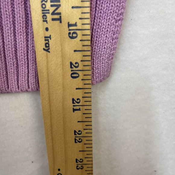 Ann Taylor Medium Cardigan Sweater Cream Purple Ombre Knit Button Front - Picture 7 of 9